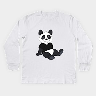 Cute Panda Kids Long Sleeve T-Shirt